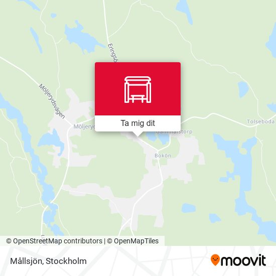 Mållsjön karta