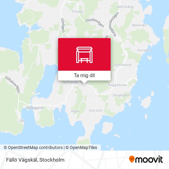 Fällö Vägskäl karta