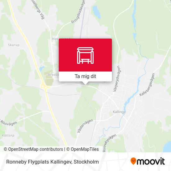 Ronneby Flygplats Kallingev karta