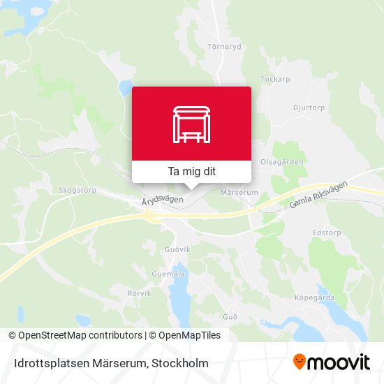 Idrottsplatsen Märserum karta