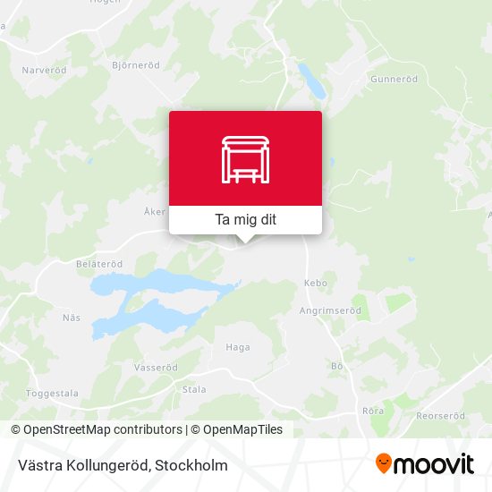 Västra Kollungeröd karta