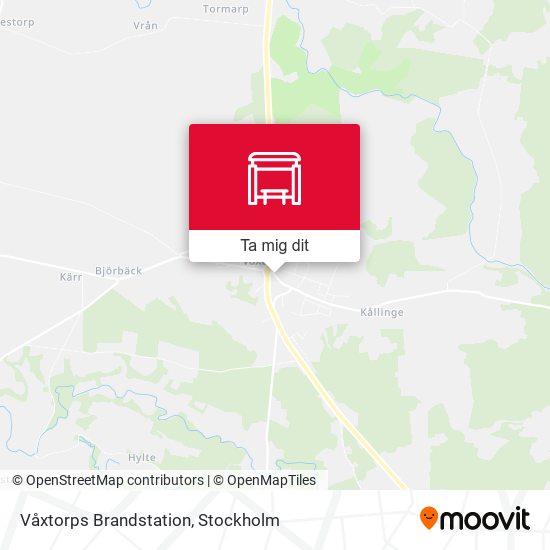 Våxtorps Brandstation karta