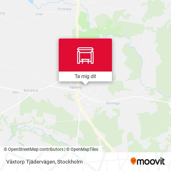 Våxtorp Tjädervägen karta