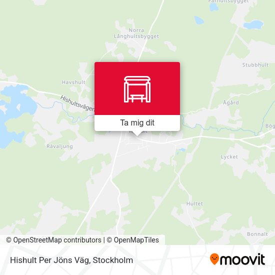 Hishult Per Jöns Väg karta