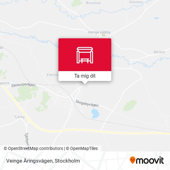 Veinge Äringsvägen karta