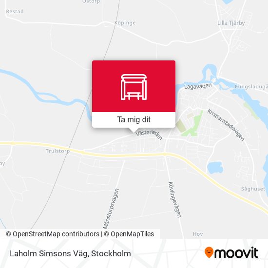 Laholm Simsons Väg karta