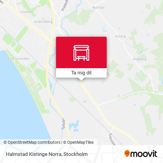 Halmstad Kistinge Norra karta