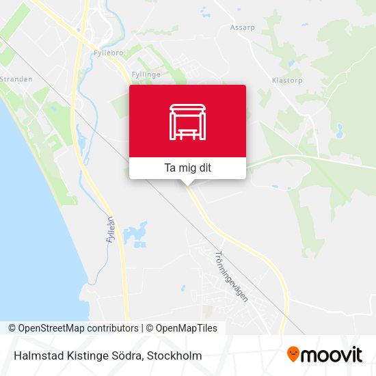 Halmstad Kistinge Södra karta