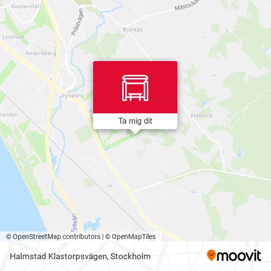 Halmstad Klastorpsvägen karta