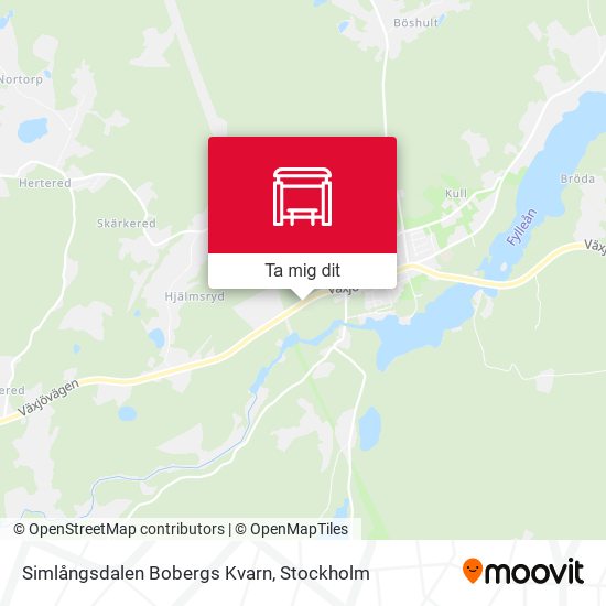 Simlångsdalen Bobergs Kvarn karta