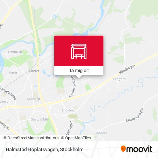 Halmstad Boplatsvägen karta