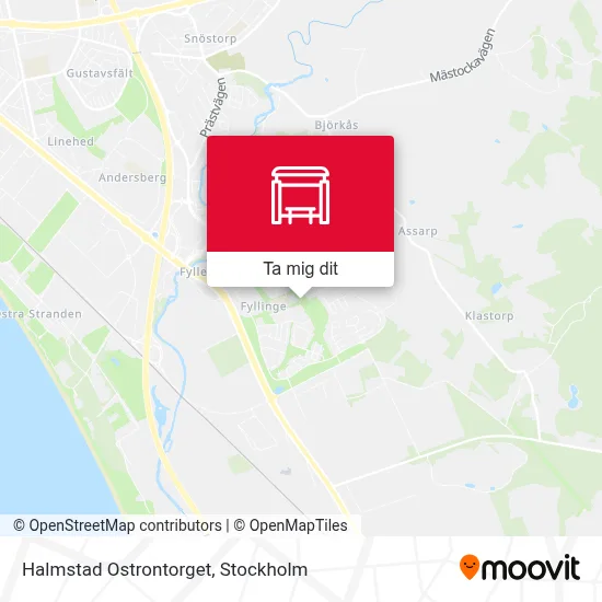 Halmstad Ostrontorget karta
