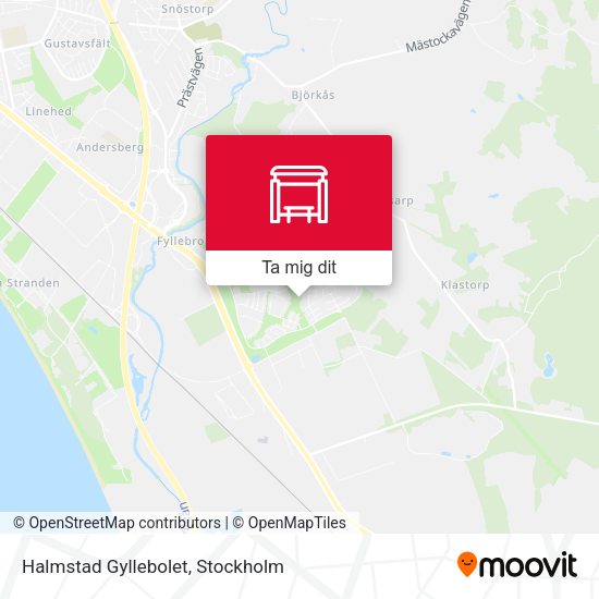 Halmstad Gyllebolet karta