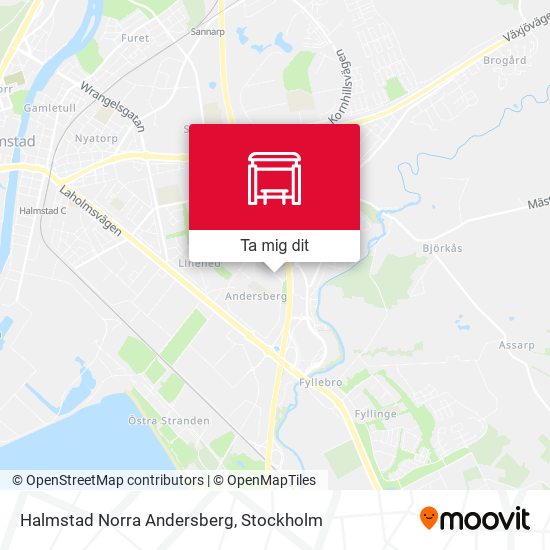 Halmstad Norra Andersberg karta