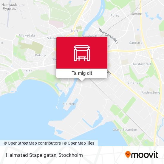 Halmstad Stapelgatan karta