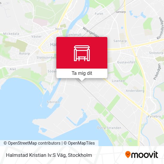 Halmstad Kristian Iv:S Väg karta