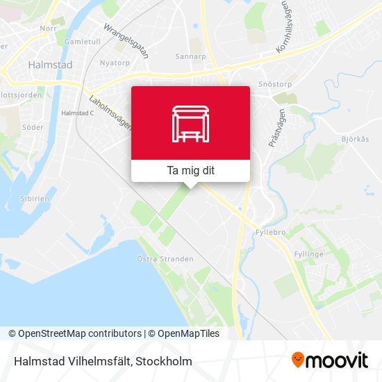 Halmstad Vilhelmsfält karta