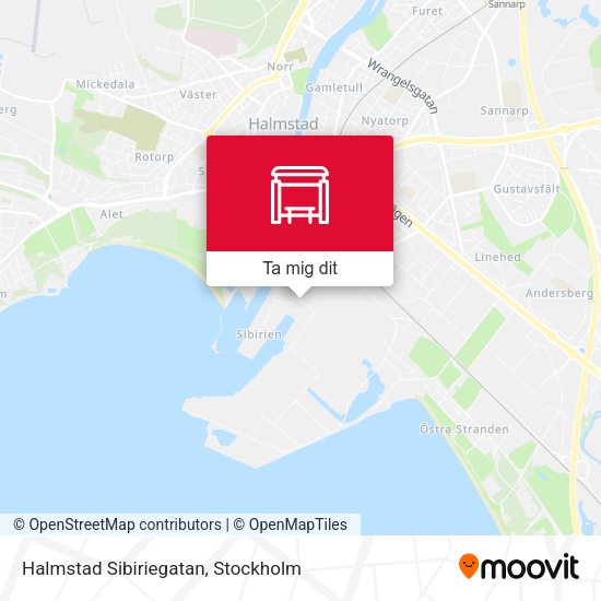 Halmstad Sibiriegatan karta