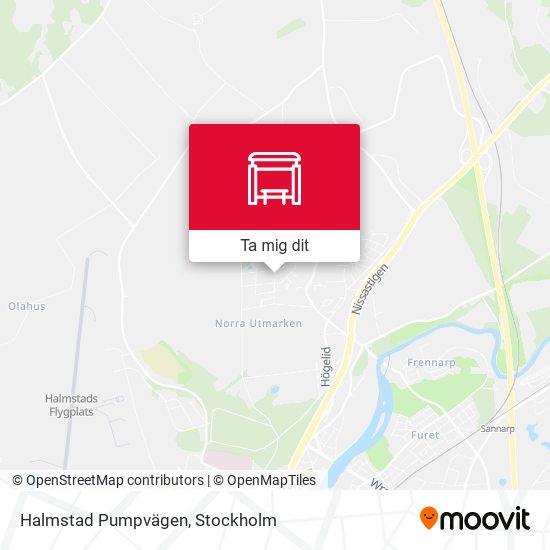 Halmstad Pumpvägen karta
