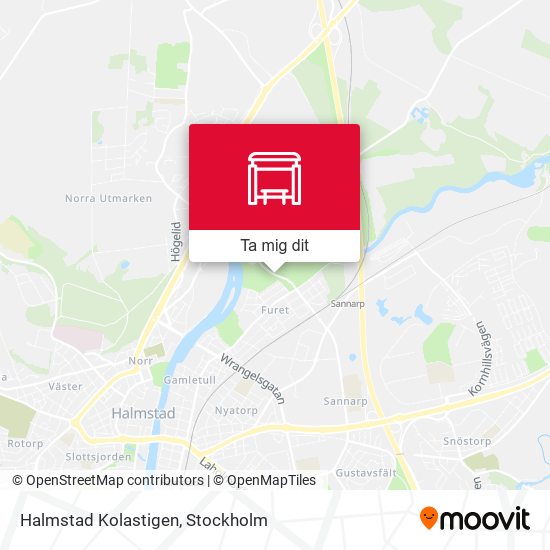 Halmstad Kolastigen karta