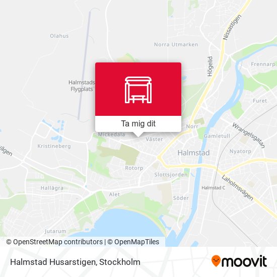 Halmstad Husarstigen karta