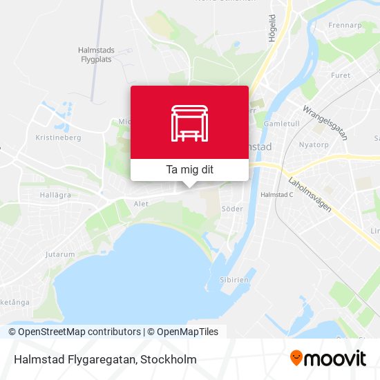 Halmstad Flygaregatan karta