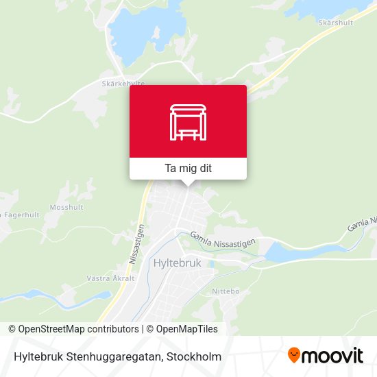 Hyltebruk Stenhuggaregatan karta