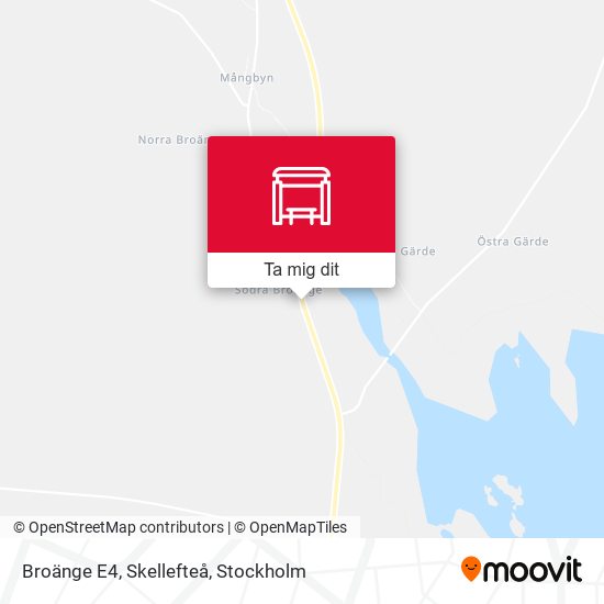 Broänge E4, Skellefteå karta