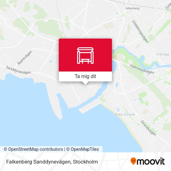 Falkenberg Sanddynevägen karta