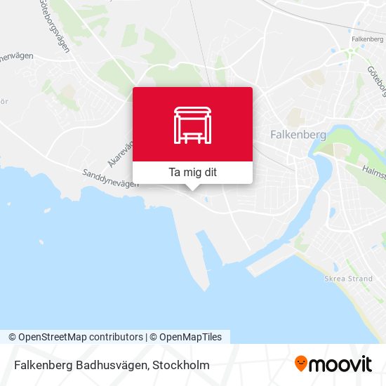 Falkenberg Badhusvägen karta