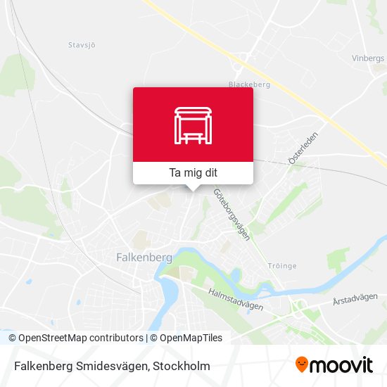 Falkenberg Smidesvägen karta