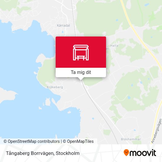 Tångaberg Borrvägen karta