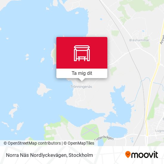 Norra Näs Nordlyckevägen karta