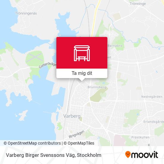 Varberg Birger Svenssons Väg karta