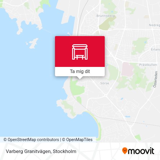 Varberg Granitvägen karta