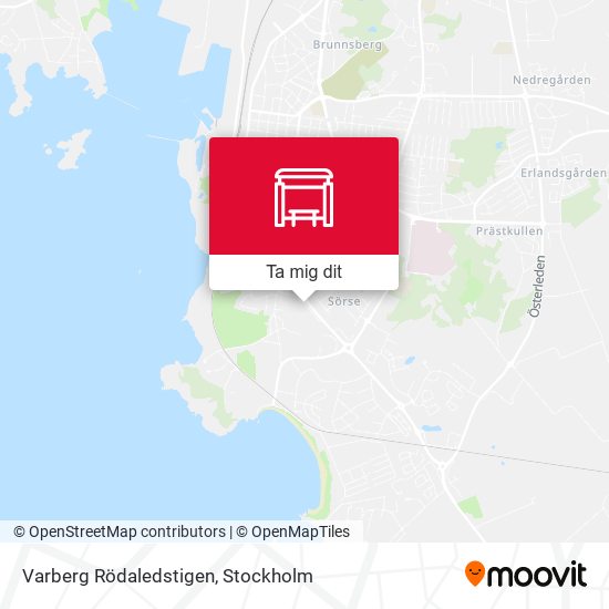 Varberg Rödaledstigen karta