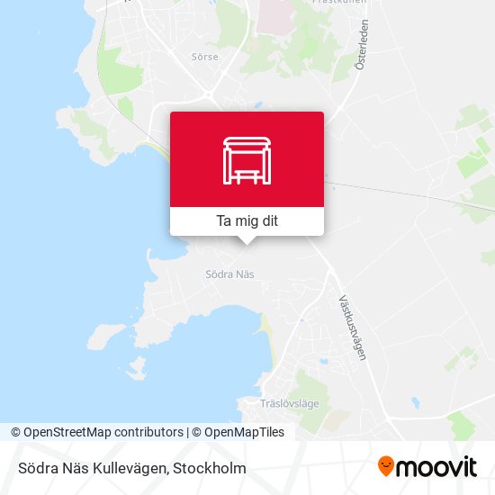 Södra Näs Kullevägen karta