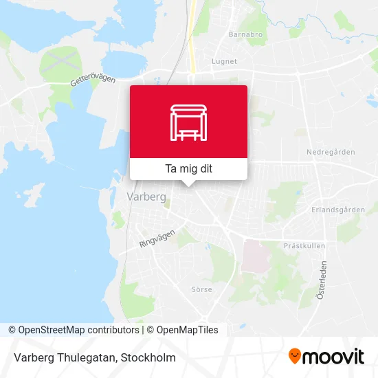 Varberg Thulegatan karta