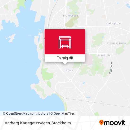 Varberg Kattegattsvägen karta