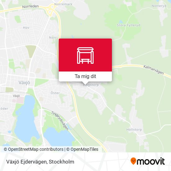 Växjö Ejdervägen karta