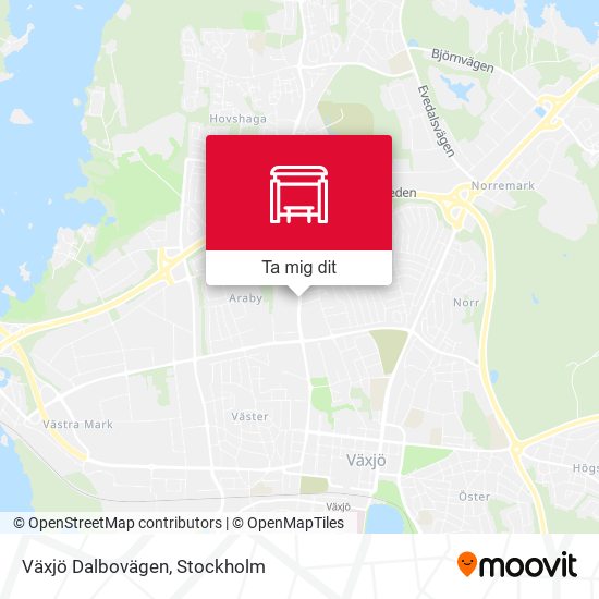 Växjö Dalbovägen karta