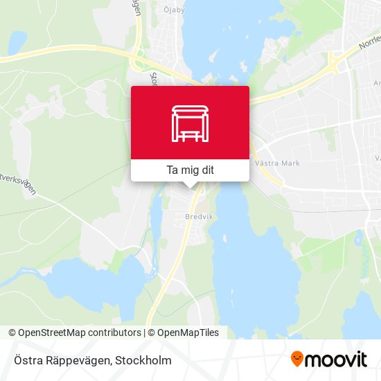 Östra Räppevägen karta