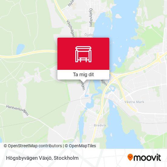 Högsbyvägen Växjö karta