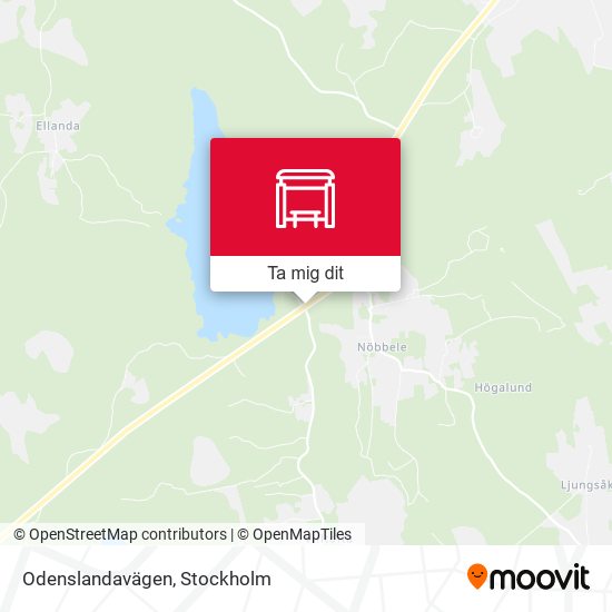 Odenslandavägen karta