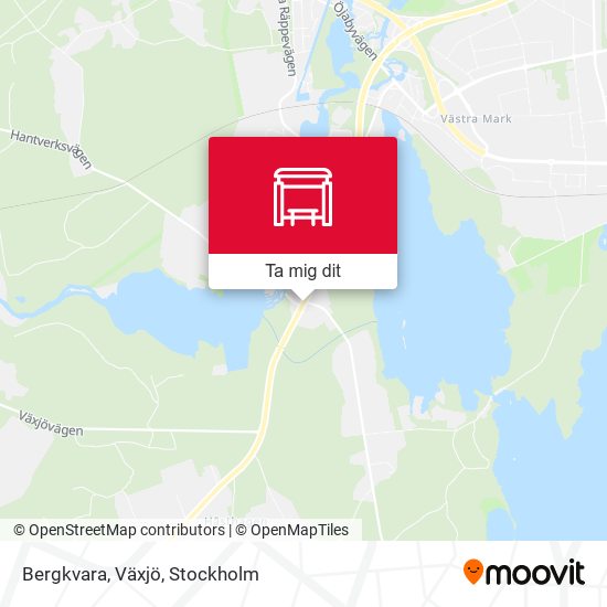 Bergkvara, Växjö karta