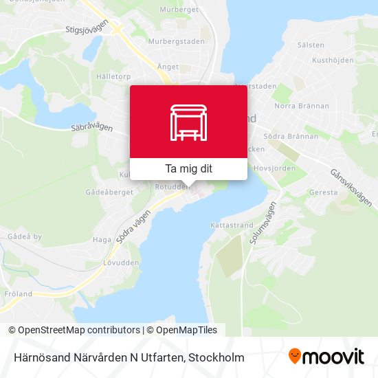 Härnösand Närvården N Utfarten karta