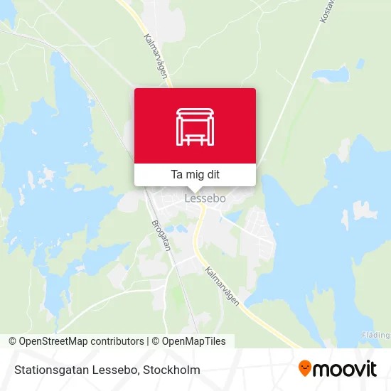 Stationsgatan Lessebo karta