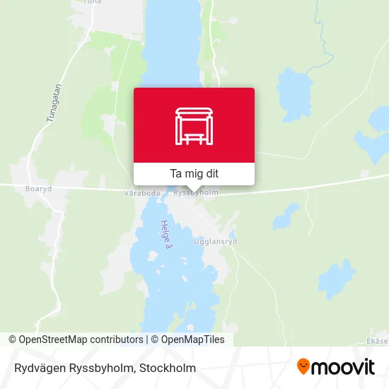 Rydvägen Ryssbyholm karta