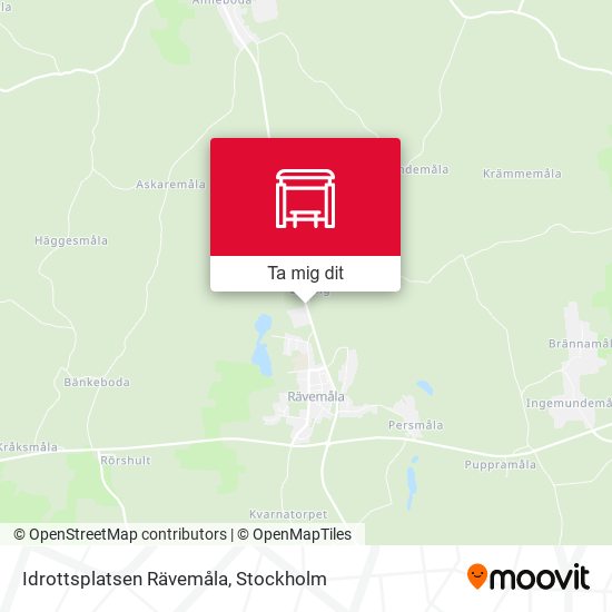 Idrottsplatsen Rävemåla karta