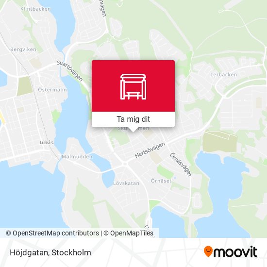 Höjdgatan karta